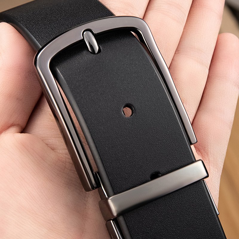 High quality pin buckle luxury custom logo genuine leather cowhide vintage belts