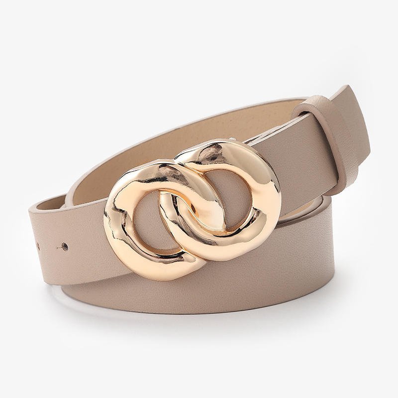 Spring Summer Fashion Chain Buckle Women's Belt Buckle Decorative Jeans Dress Women Pure Color Simple Belt