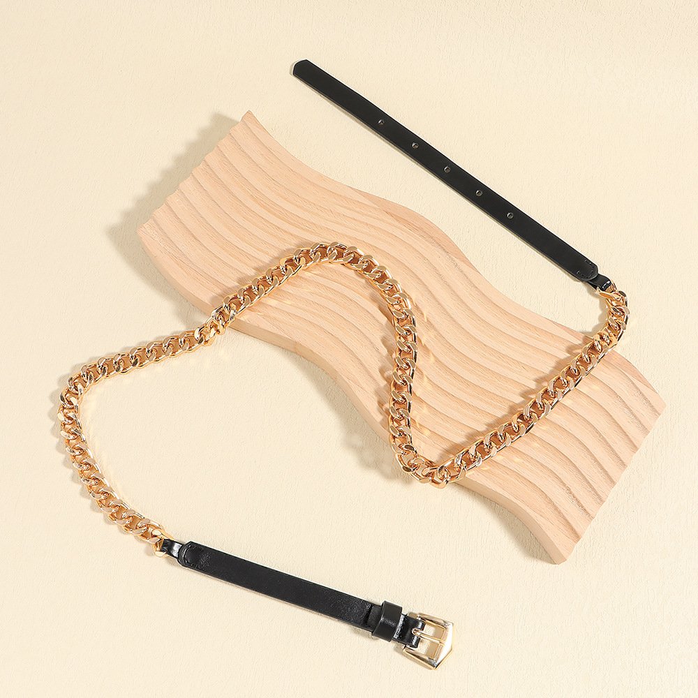 Gold Alloy Waist Chain Multifunctional Female Fashion Accessories Personalised Box Bag Waist Chain Belt