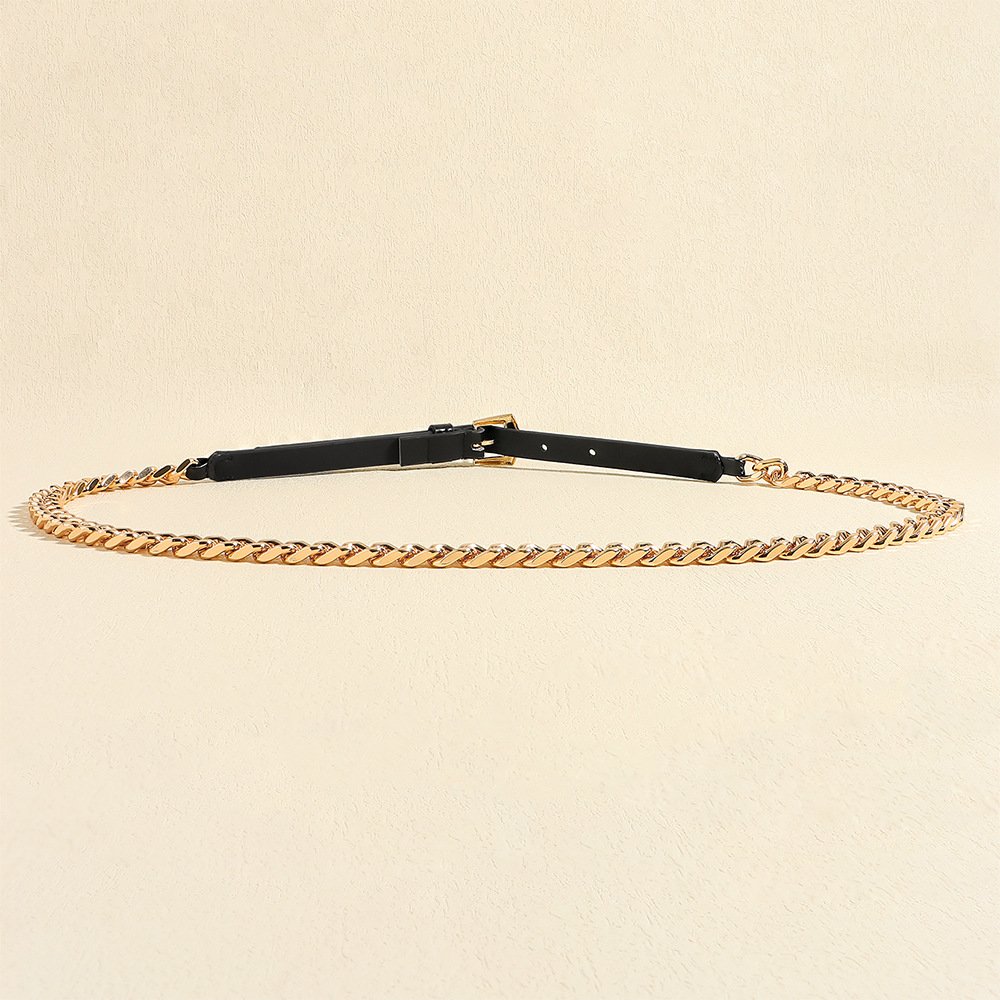 Gold Alloy Waist Chain Multifunctional Female Fashion Accessories Personalised Box Bag Waist Chain Belt