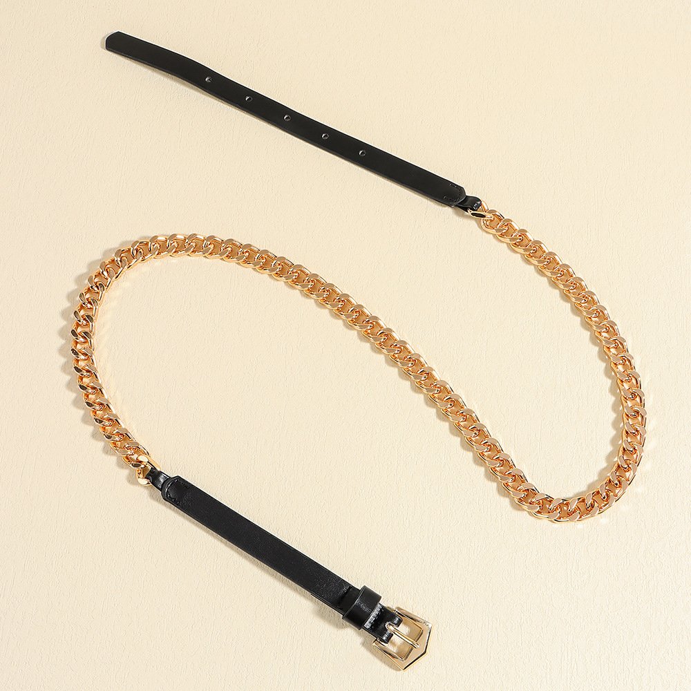 Gold Alloy Waist Chain Multifunctional Female Fashion Accessories Personalised Box Bag Waist Chain Belt