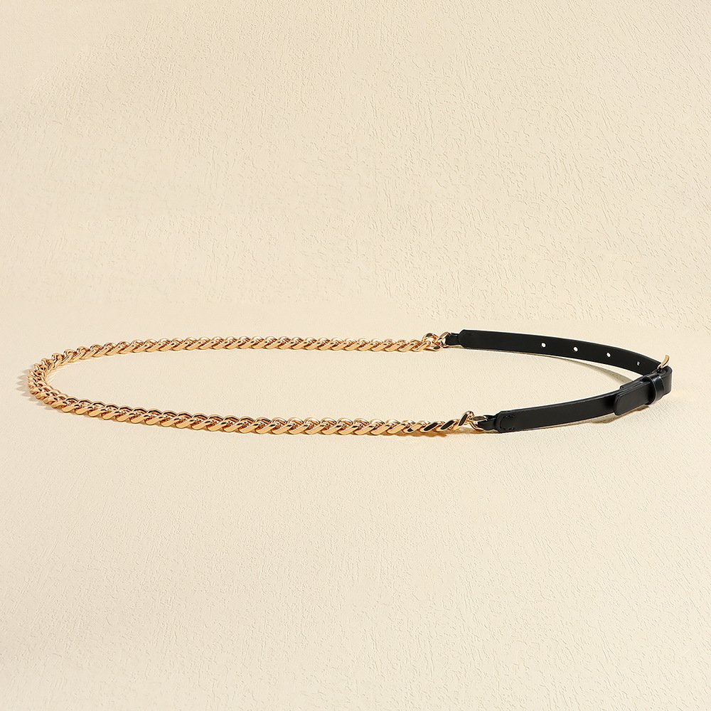 Gold Alloy Waist Chain Multifunctional Female Fashion Accessories Personalised Box Bag Waist Chain Belt