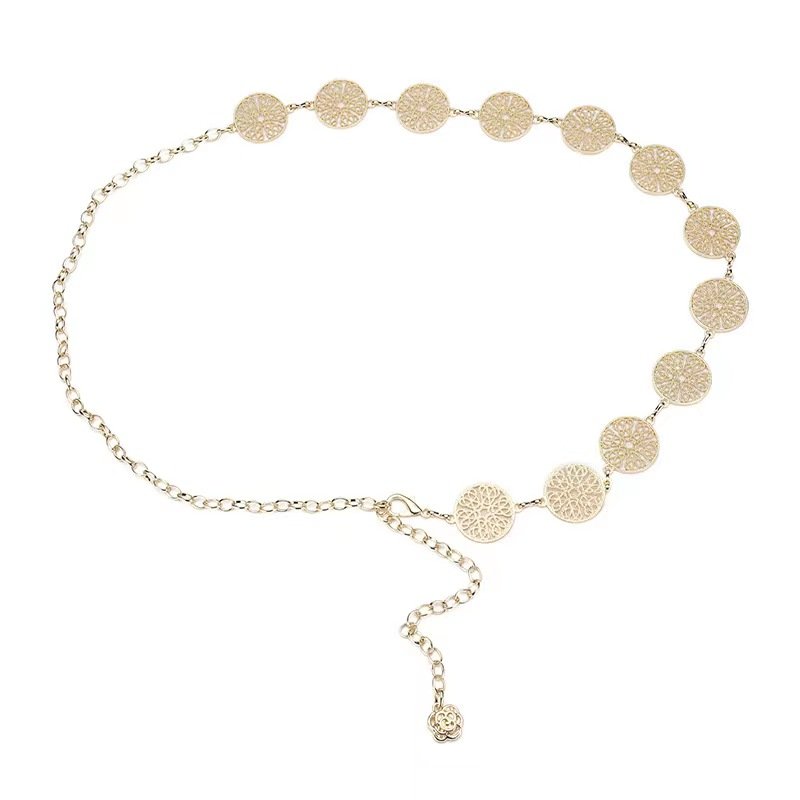 Dropshipping Wholesale Tendy Fashion Silver Metal Waist Belt Fashion Gold Waist Chain Belt Womens Chain Belts