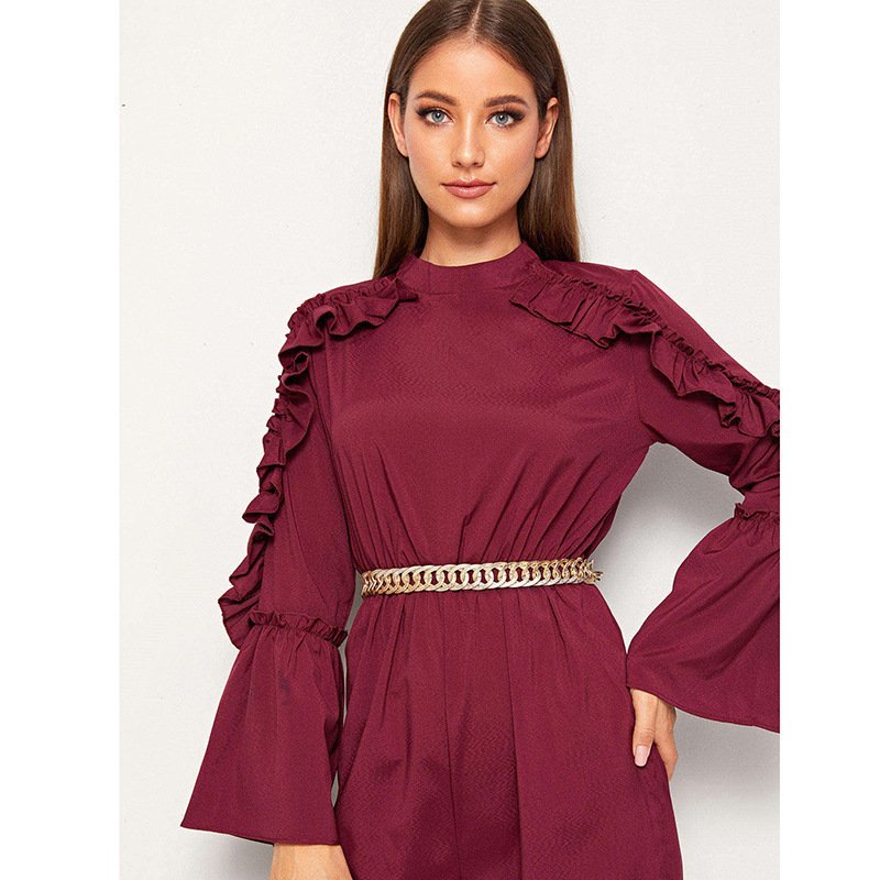 Hip-hop Exaggerated Body Chain Simple Single Layer Thick Chain Dress Accessories Waist Chain