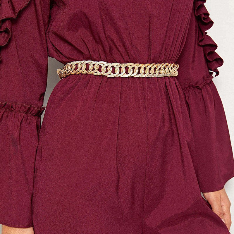 Hip-hop Exaggerated Body Chain Simple Single Layer Thick Chain Dress Accessories Waist Chain