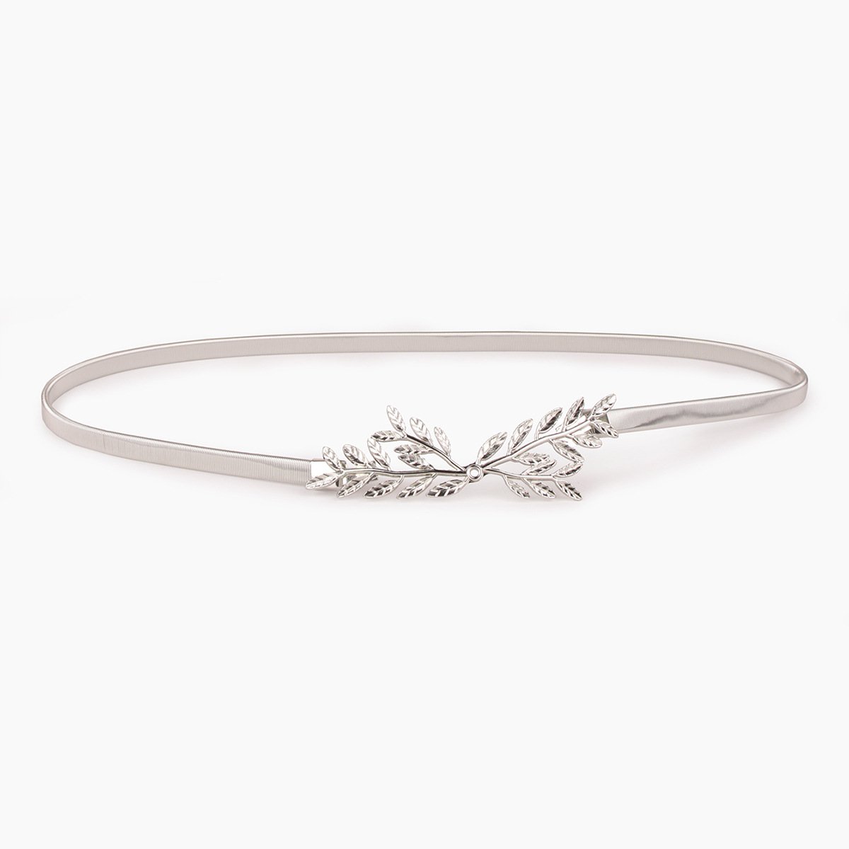 Elastic Gold Leaf Skinny Chain Metal Belt