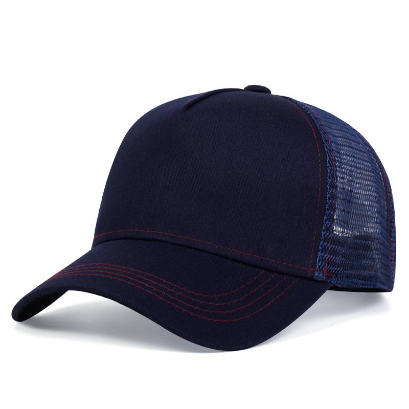DATOU High Quality Breathable 6 Panel Dad Classic Cotton Curved Brim Hat Custom Embroidery Logo Mesh Trucker Cap For Unisex