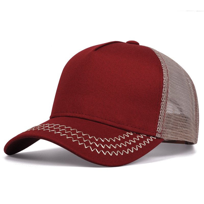 DATOU High Quality Breathable 6 Panel Dad Classic Cotton Curved Brim Hat Custom Embroidery Logo Mesh Trucker Cap For Unisex