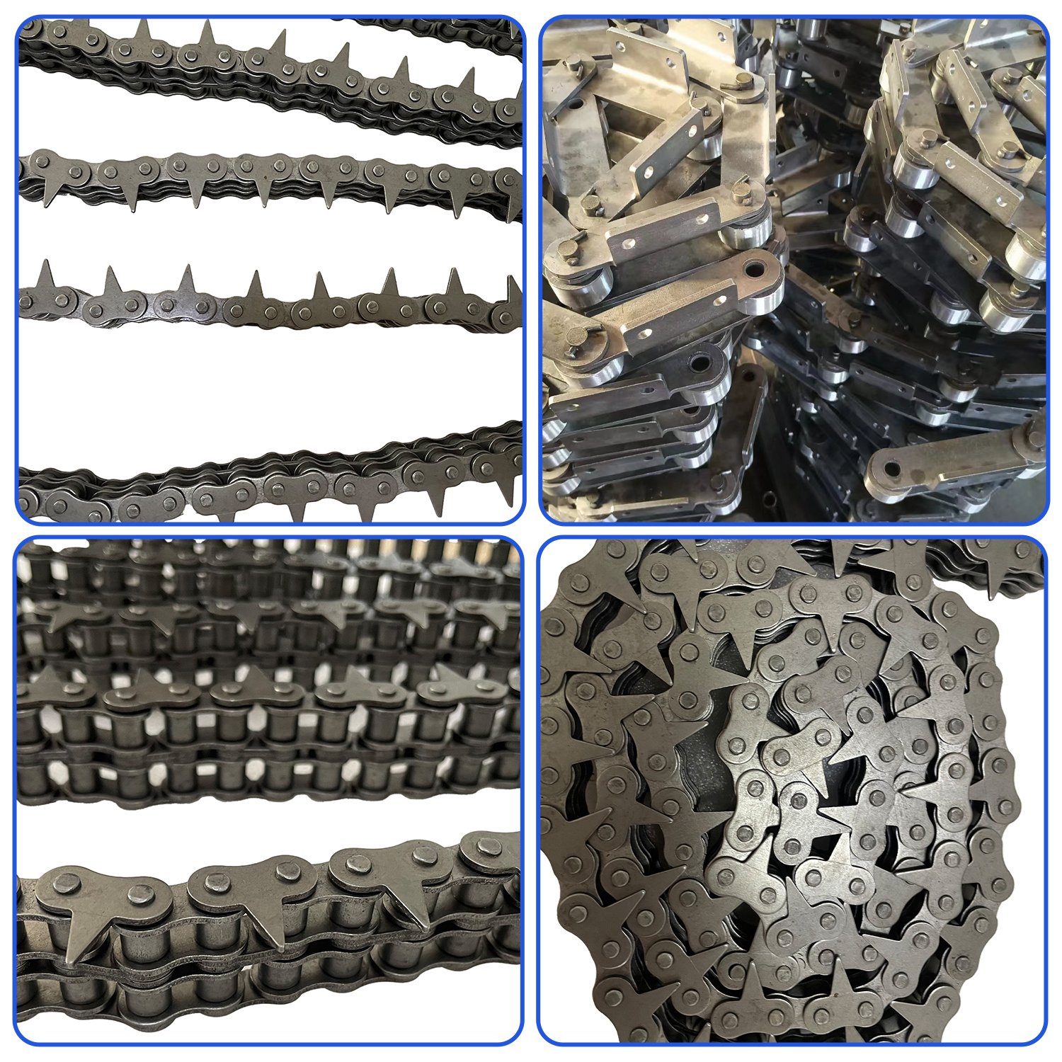 OEM Industrial Custom Carbon Steel Non Standard Roller Chain Belt Standard Attached Plate C208al