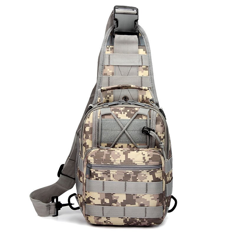 JSH Factory Direct Wholesale Unisex Sling Tactical Crossbody with Molle System Waterproof PVC Lining Chest Bag Pouch