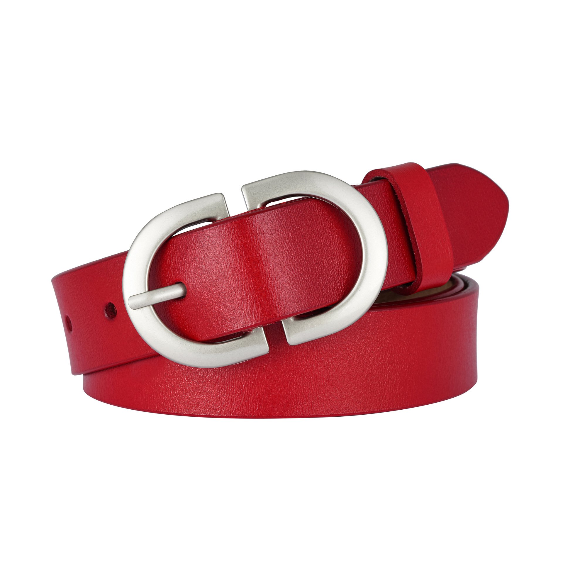 Korean Version INS Second Layer Genuine Leather Cowhide Belt for Women Casual Pin Buckle with New Style for Jeans