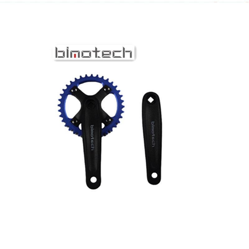 Alloy Bicycle Crank & Chainwheel Road Bike Crankset Mtb Bike Components 170 Mm 8m Chainwheel Belt Drive Cycle P Black Blue BM-01