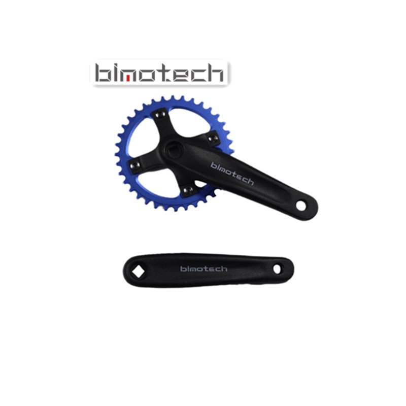 Alloy Bicycle Crank & Chainwheel Road Bike Crankset Mtb Bike Components 170 Mm 8m Chainwheel Belt Drive Cycle P Black Blue BM-01