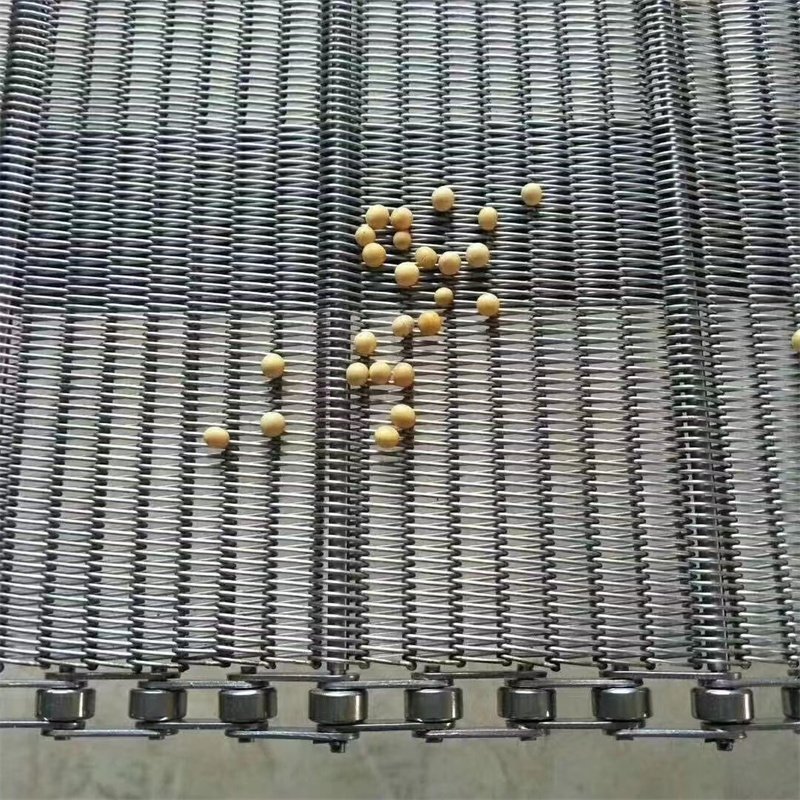 Customized Stainless Steel 304 Spiral Metal Wire Mesh Chain Conveyor Belts For Cherry Bakery Belts System