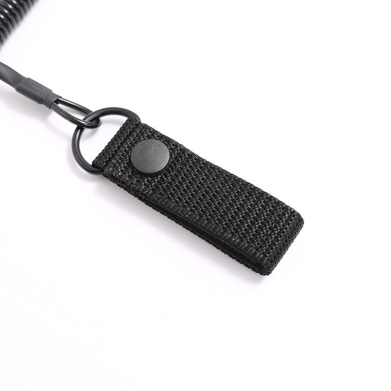 Tactical spring belt outdoor nylon braided belt with stainless steel wire like grab elastic waist chain