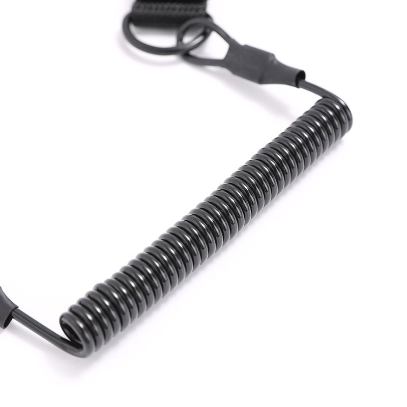 Tactical spring belt outdoor nylon braided belt with stainless steel wire like grab elastic waist chain