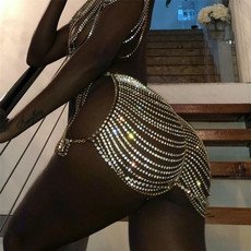 New fine Waist body chain Jewelry Belly Chain Nightclub Sexy shorts Hollow Rhinestone Bikini Body Chain for women