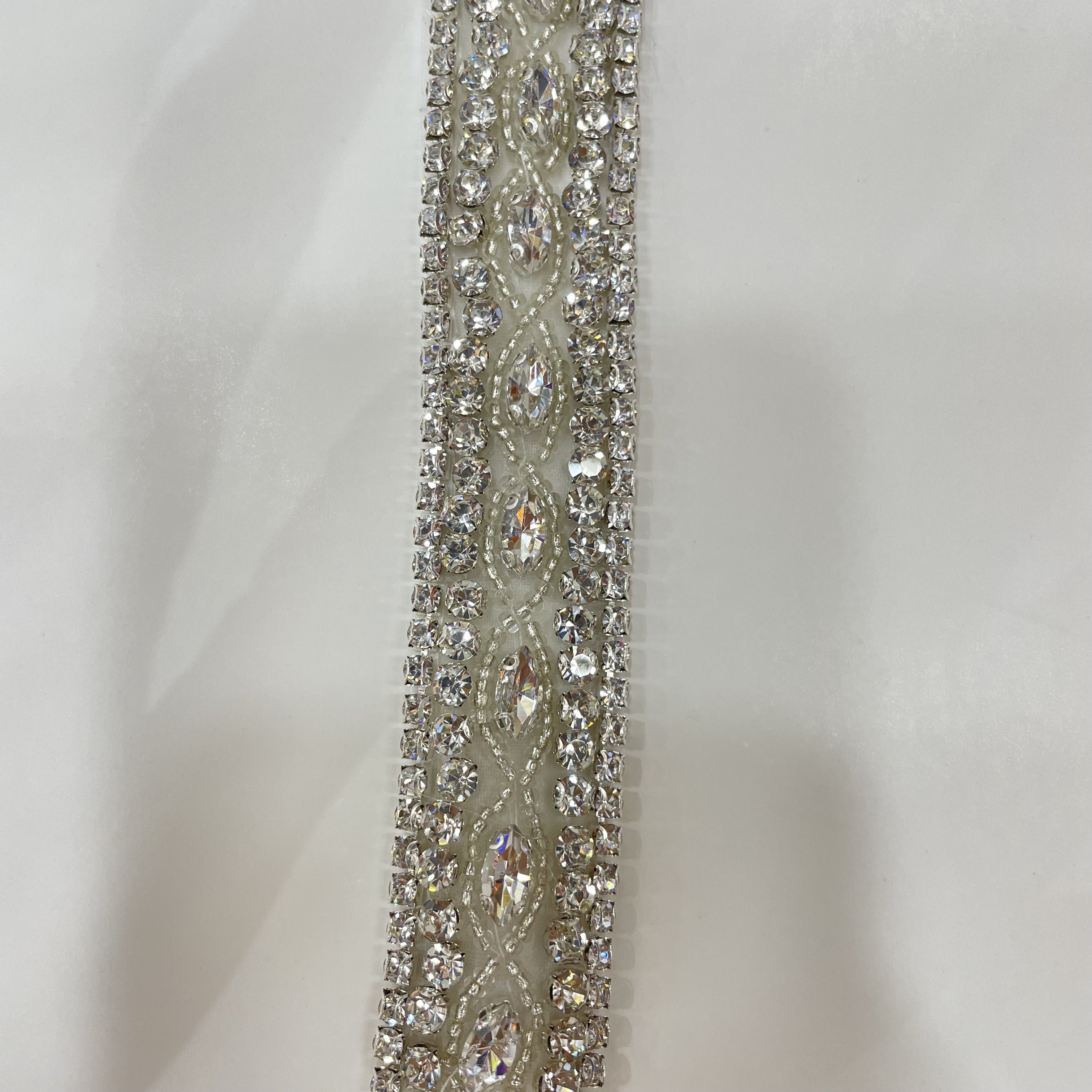 HC-75320 Hechun crystal glass stone handmade rhinestone trim for weddingn dres belt