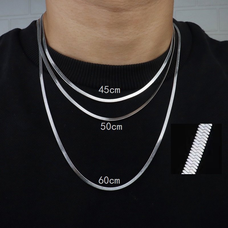 Factory wholesale new trend 925 sterling silver not fade guba necklace men and women with hip hop chain