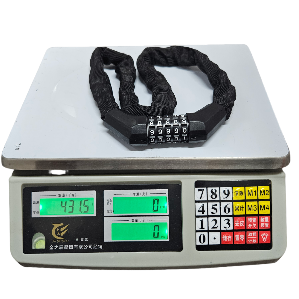Good quality ODM. OEM anti-theft riding accessory motorbike Bike lock 5-digit code chain lock good quality