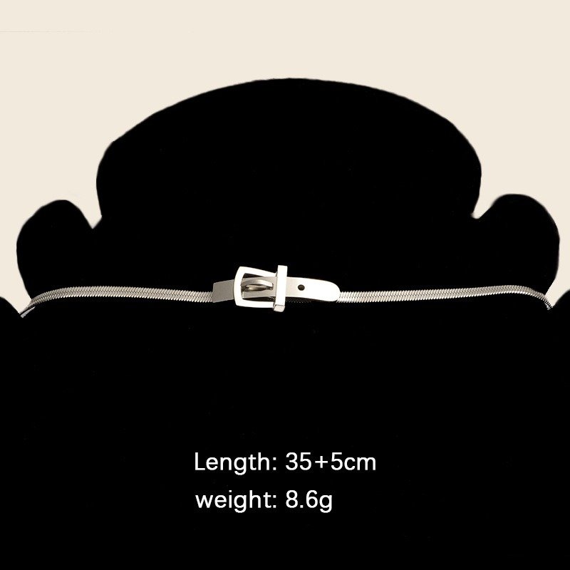 Snake Chain Belt Buckles Hip Hop Chain Stainless Steel Necklace Accessories Women