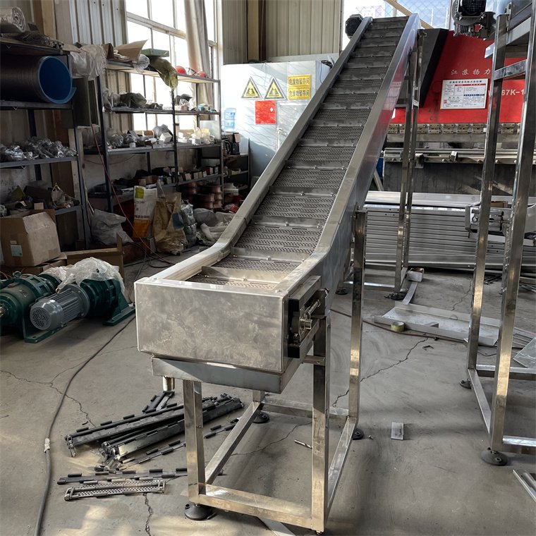 stainless steel chain plate elevator food conveyor
