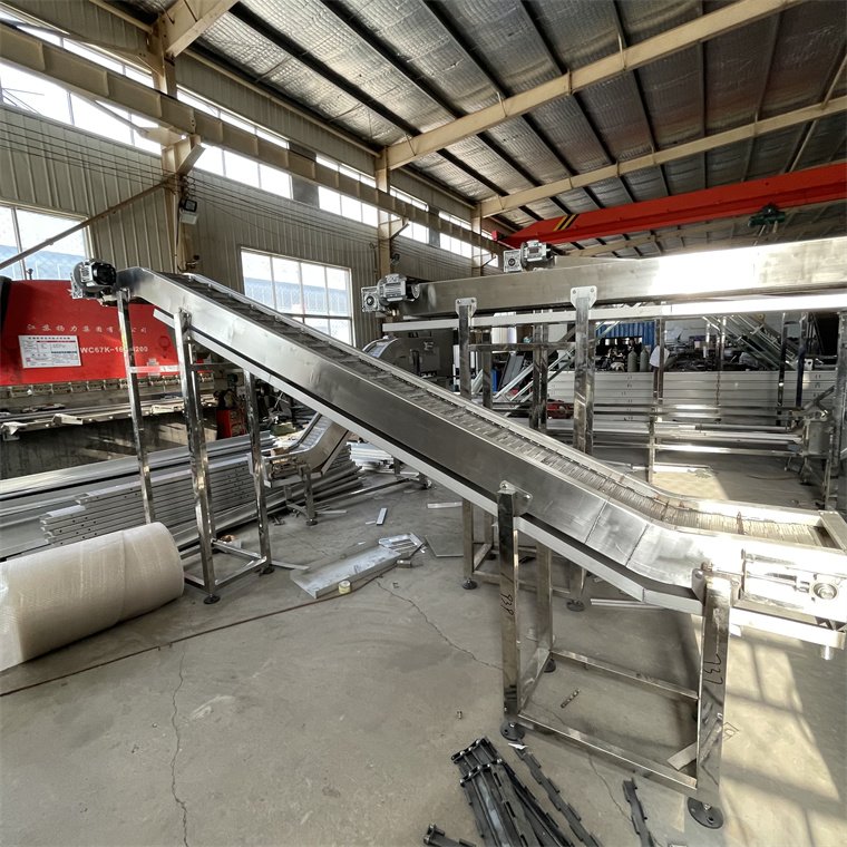 stainless steel chain plate elevator food conveyor