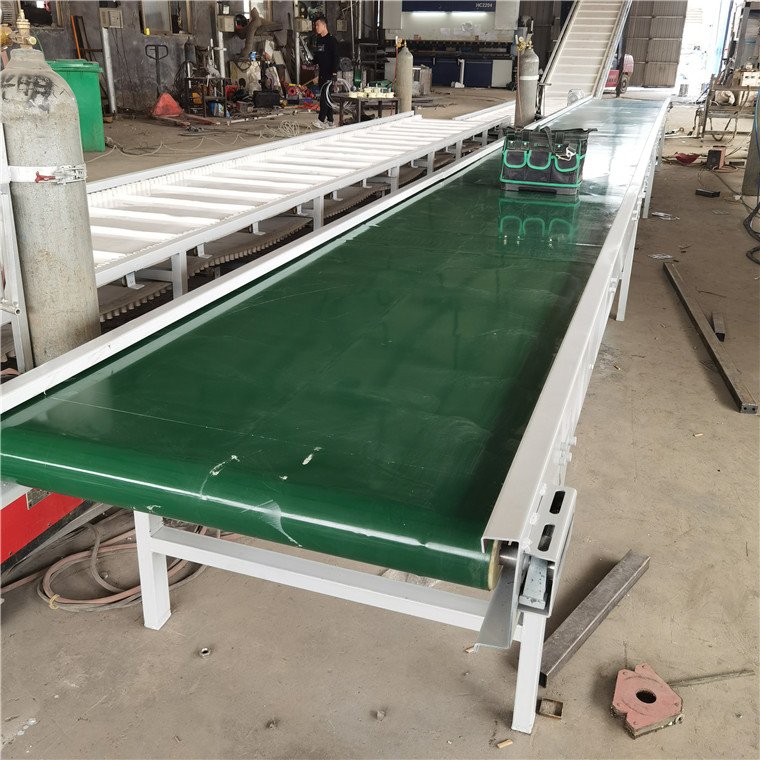 10 Meters Long Pvc Belt Conveyor Assembly Line Customer Made Fixed Speed or Variable Speed Oil Resistant Motor Drive Aluminium