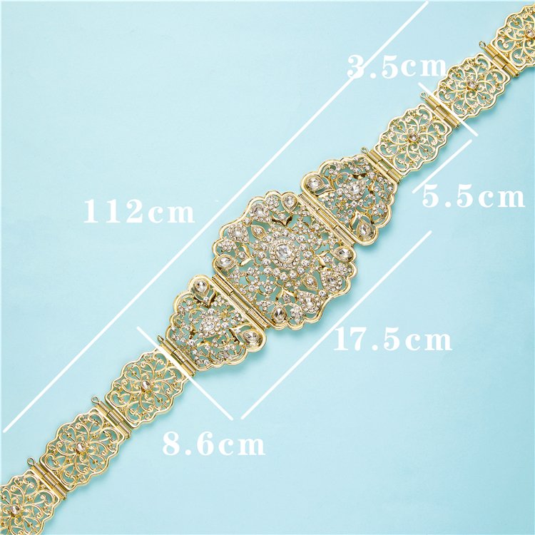 Moroccan Retro Chic Caftan wedding Metal belt for Luxury Women Belt Chain Adjustable Length Belt