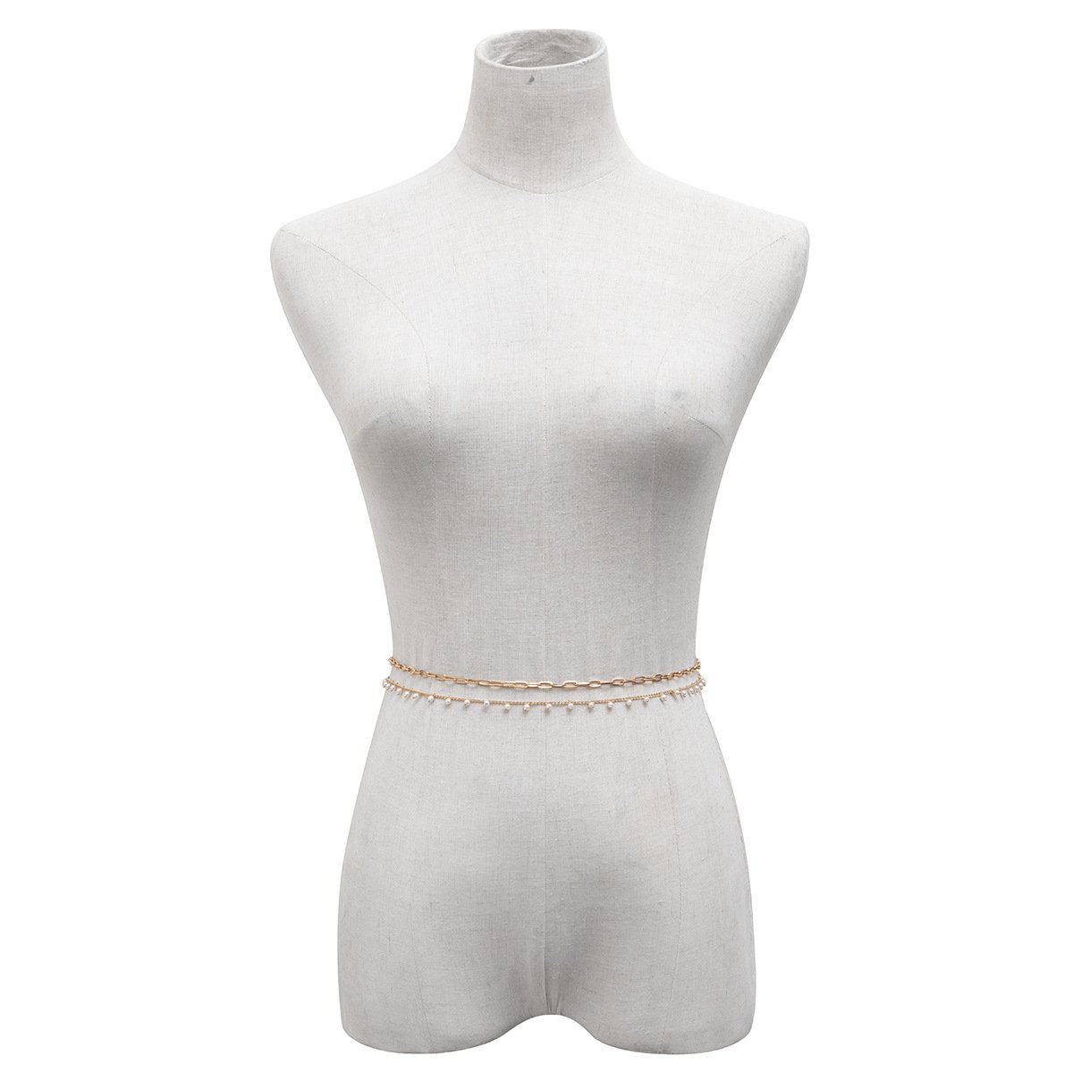 Custom Ladies Jewelry 2 Pcs Set Sexy Imitation Pearl Waist Belt Chain Dress Decorative Waistband Waist Chain for Women