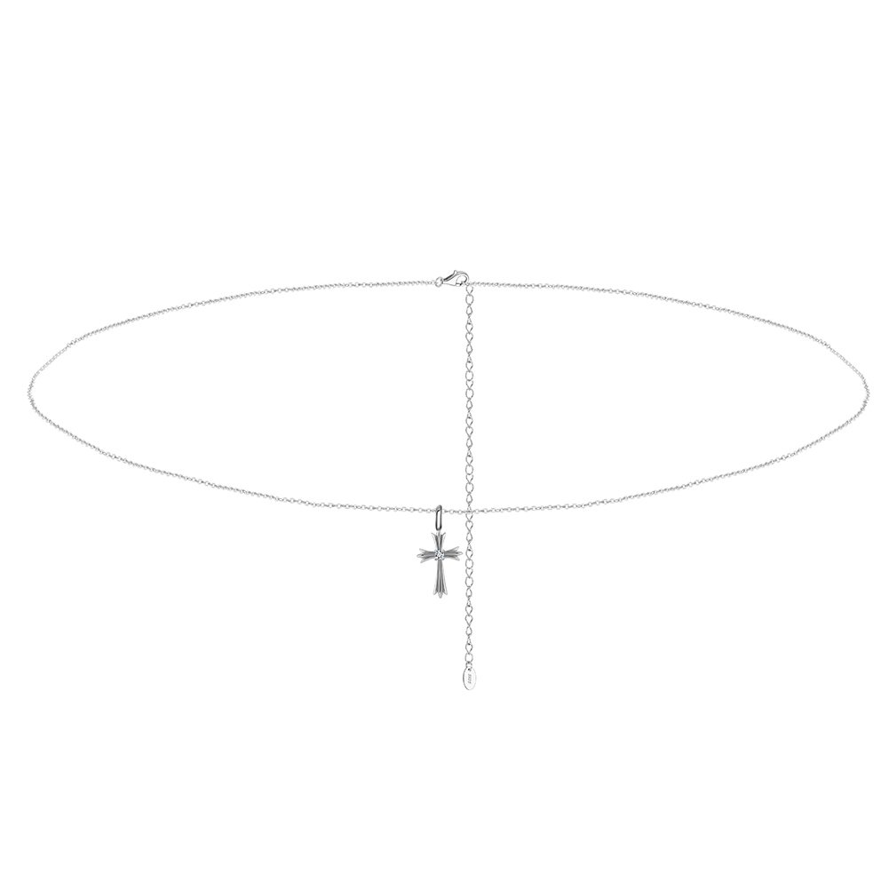 2024 new boyi CW03 Sexy Cross Waist Chain Minimalist Cross Belly Belt Chain Bikini Stomach Fashion Body 925 Silver Jewellery