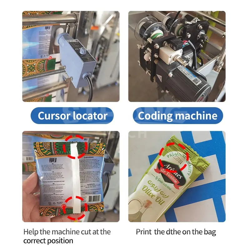 4 Side Seal Bag Packing Machine Four Brick Bottom Bag Bean Granule Powder Packing Machine Vertical Forming Filling Sealing