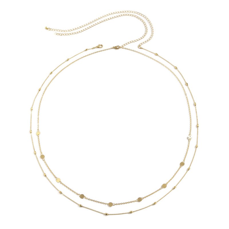 Hip Hop Metal Sequins Bikini Gold Plated Waist Belt Belly Chain Body Chain Jewelry