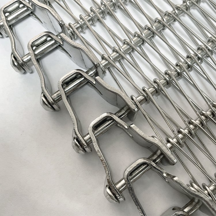 Stainless Steel Wire Mesh Conveyor Belts Flexible Rod Spiral Freezer Conveyor Belt Spiral Cooling Tower Conveyor Belt