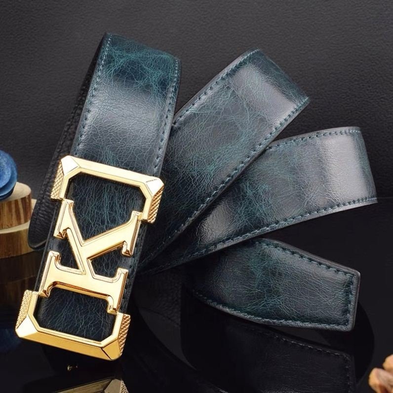 Custom V letter women waist belt western belt buckles pu leather belt full-grain leather