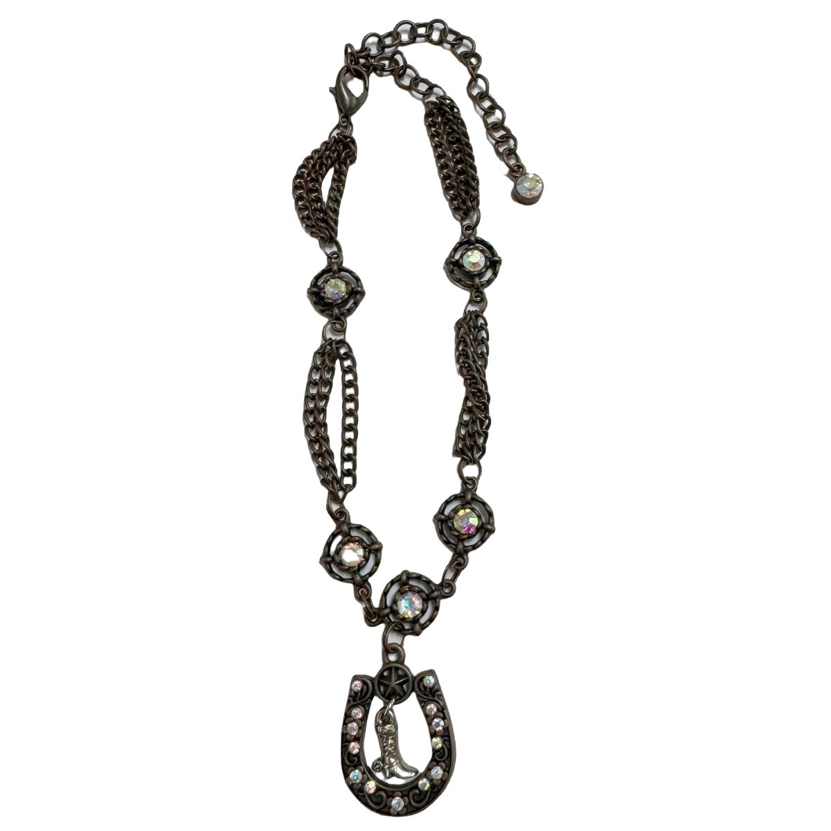 Key Chain Rock Punk Trousers Pant U-shaped Waist Chains Colored diamonds Pants Hanging Chain
