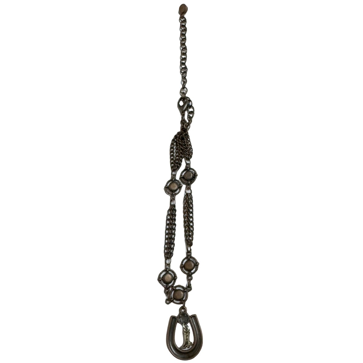 Key Chain Rock Punk Trousers Pant U-shaped Waist Chains Colored diamonds Pants Hanging Chain
