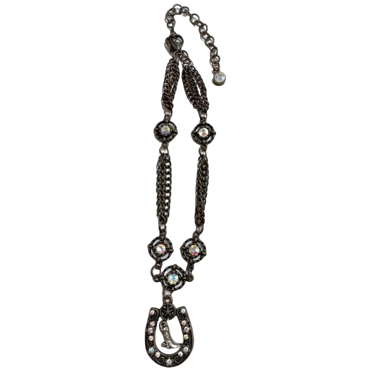 Key Chain Rock Punk Trousers Pant U-shaped Waist Chains Colored diamonds Pants Hanging Chain
