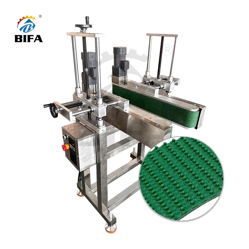 BIFA Gap Transfer Bottomless Side Gripper Grab Belt Conveyor for Uneven Bottom Bottle Pet Bottle Conveyor System