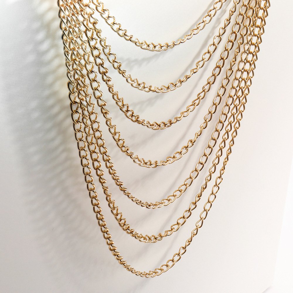 New Arrival Trendy Cross Border European And American Square Buckle Punk Metal Women'S Belt Waist Chain