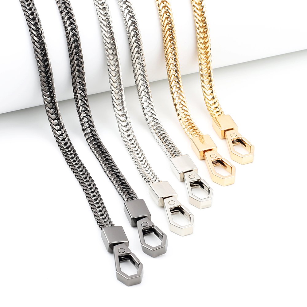 40/100/120cm Metal Bag Chain DIY Bag Strap 7mm Replacement Purse Chain Shoulder Bag Straps Small Handbag Purse Handle Chains