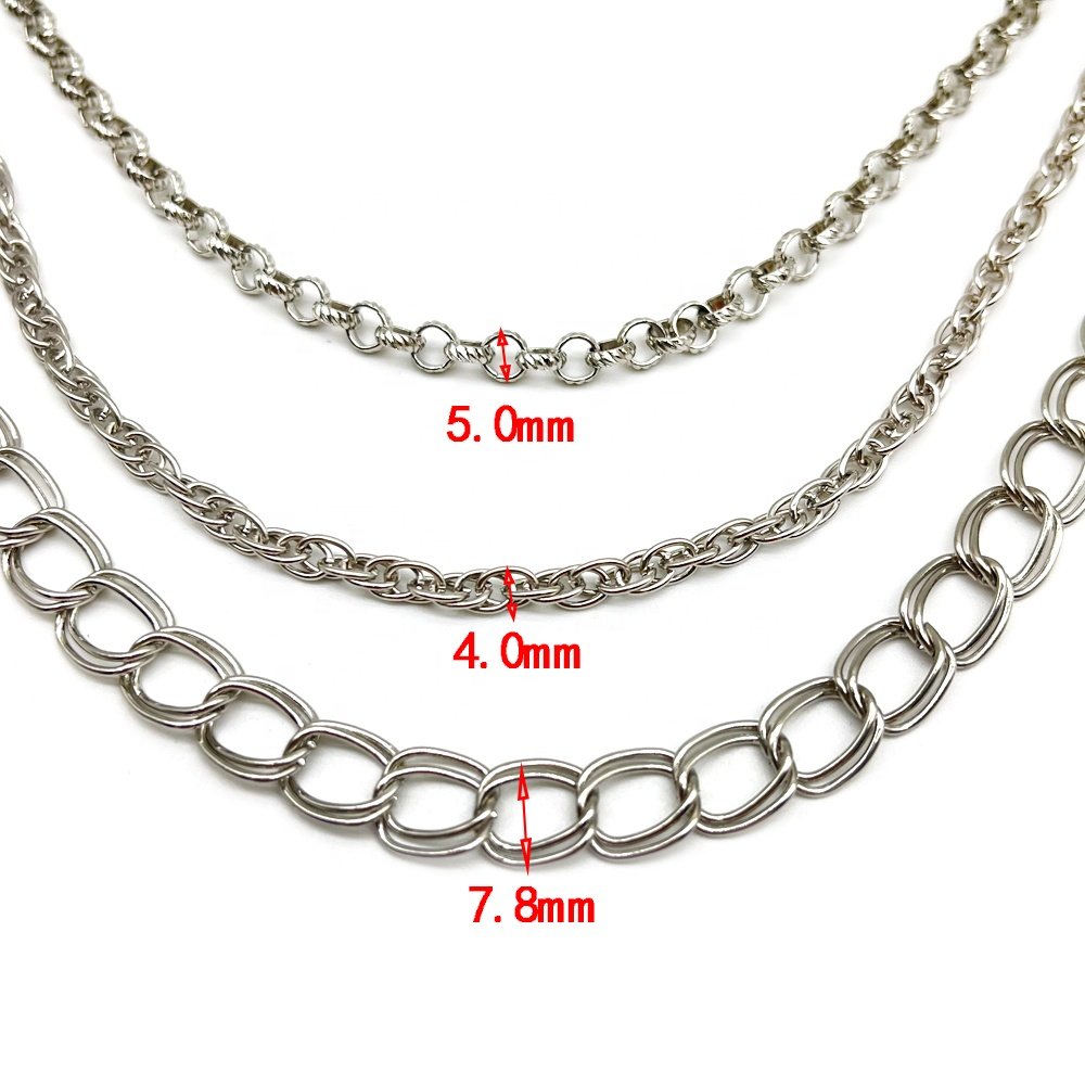 Customized metal jeans waist chain men's hip hop clothing accessories 3-layer pants chain lady dress waist chain belt