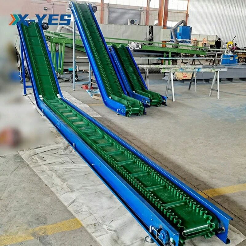 X-YES Factory Customized Lifting Climbing PVC Belt conveyor Inclined Belt Conveyor