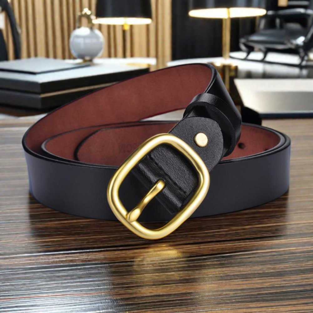 Hot Selling Ladies Genuine Leather Belt Custom Length Simple Fashion Business & Youth Style Luxury Western E-commerce Platform