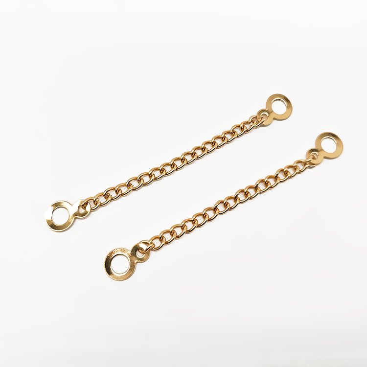 Custom Shoe Buckles Bag Connection Chain Diy Decorative Golden Sliver Plating Metal Necklace Extension Chains For Men And Women