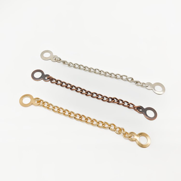 Custom Shoe Buckles Bag Connection Chain Diy Decorative Golden Sliver Plating Metal Necklace Extension Chains For Men And Women