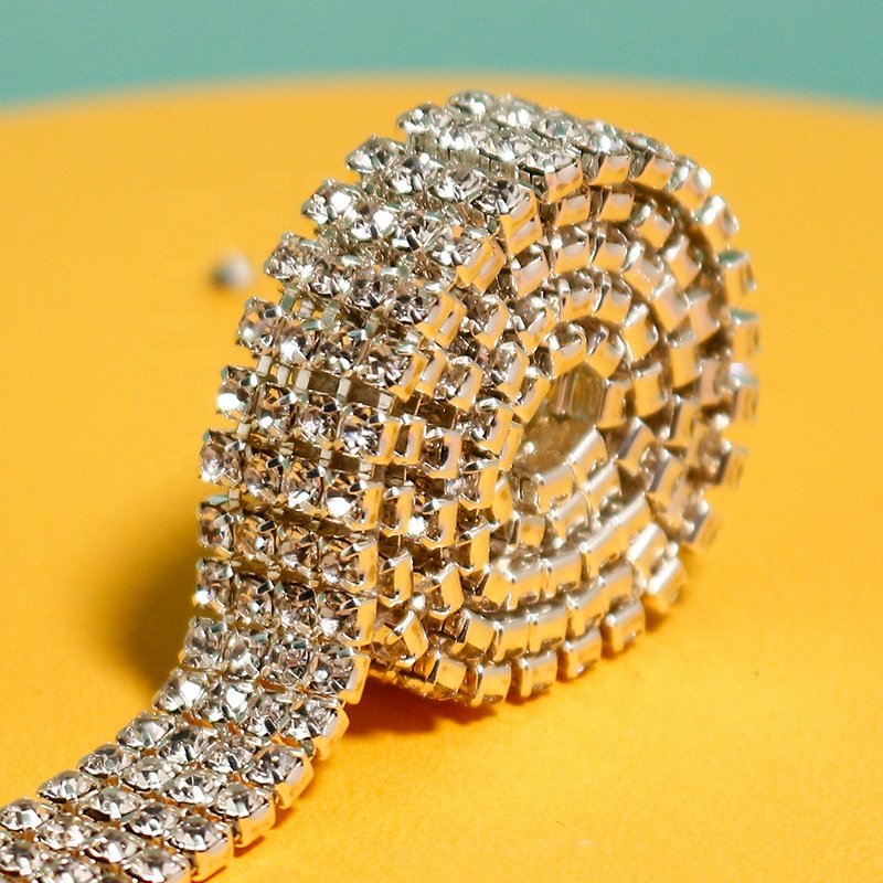 Wholesale sew on rhinestone trim crystal ab belt for dress