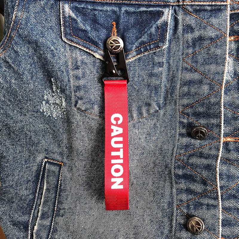 Promotional Gift Custom Carabiner Climbing motorcycle car Keychain Nylon Fabric Wrist Wristlet Key Chains