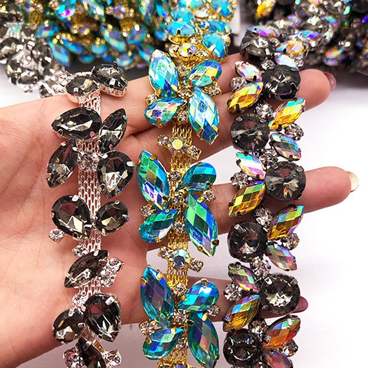Sewing accessories Charms trimming rhinestone chain for dress garment & processing accessories