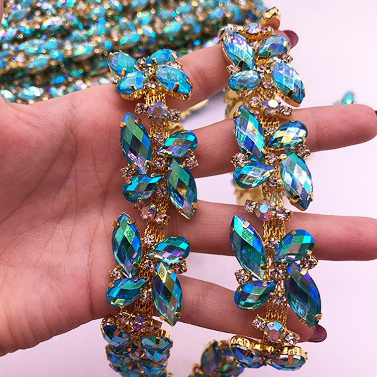 Sewing accessories Charms trimming rhinestone chain for dress garment & processing accessories